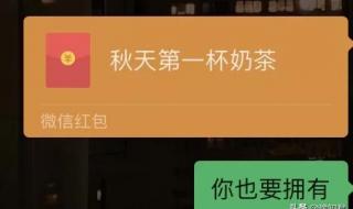 秋天的第一杯奶茶发多少红包给闺蜜